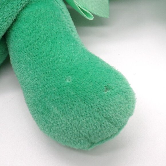 VTG Precious Moments Tender Tails Green Mouse Bean Bag Plush Heart Stuffed 8" - Picture 5 of 7